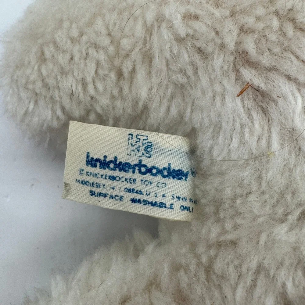 Knickerbocker Plush Teddy Bear Kids 10in White Animals of Distinction Vintage